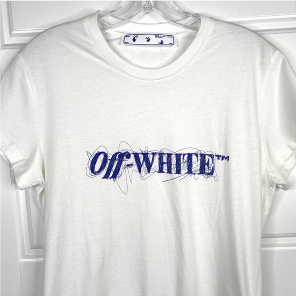 OFF WHITE Pen Logo White T Shirt NEW Size M Rare Virgil Abloh - Picture 3 of 6